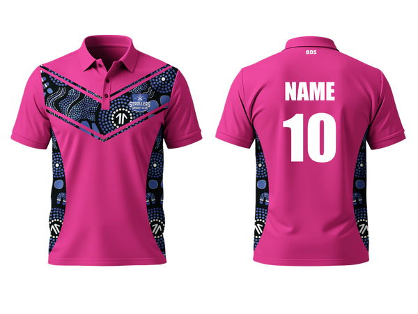 Strollers Cricket Club Pink Supporter Shirts – Blue Dogs Sports