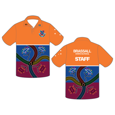 Brassall State School - Staff Shirt (Indigenous Print)