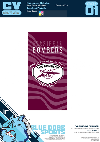 Beach Towel - Fassifern Bombers