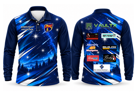 Bowen Football Association - Bowen Night Soccer Long Sleeve Club Polo