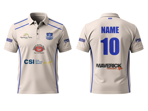 Strollers Cricket Club - Cream Playing Shirt (Level 2,3 and Seniors)
